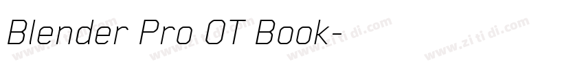 Blender Pro OT Book字体转换 Blender Pro OT Book字体转换